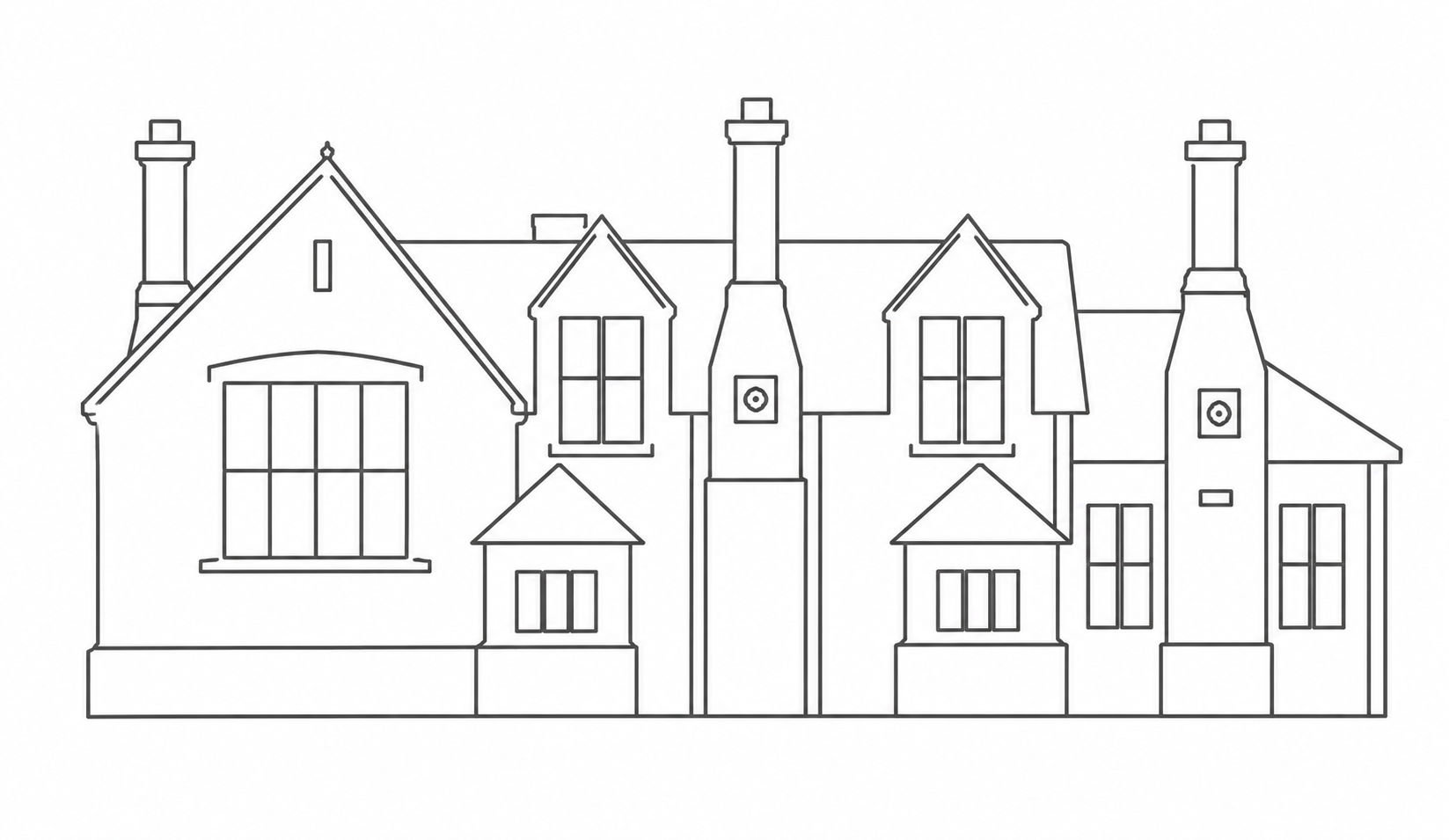 Line drawing of the Jennifer Young Clinic building